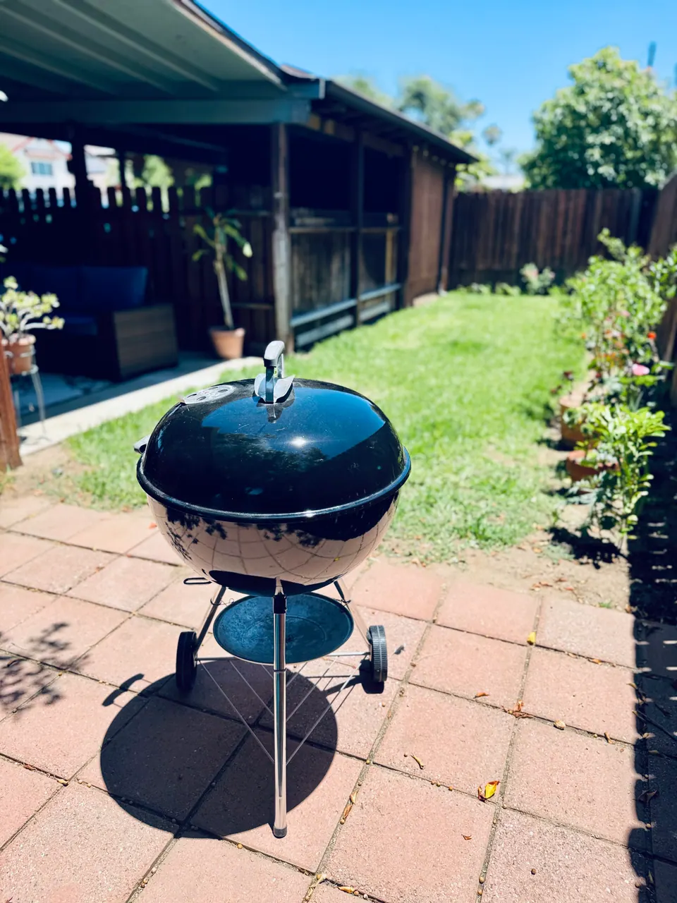 BBQ grill on the lawn