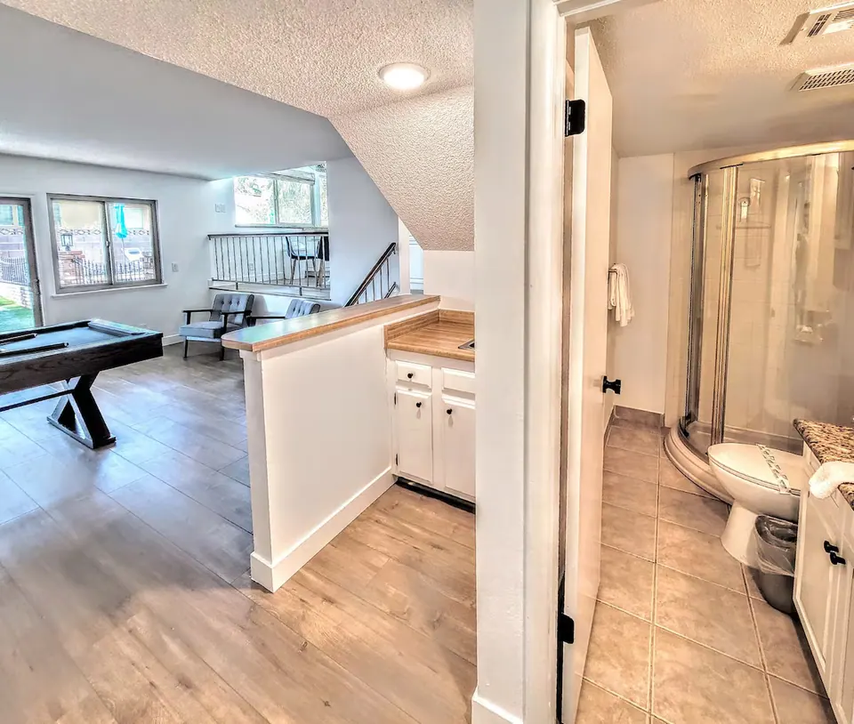 Bathroom with walk-in shower
