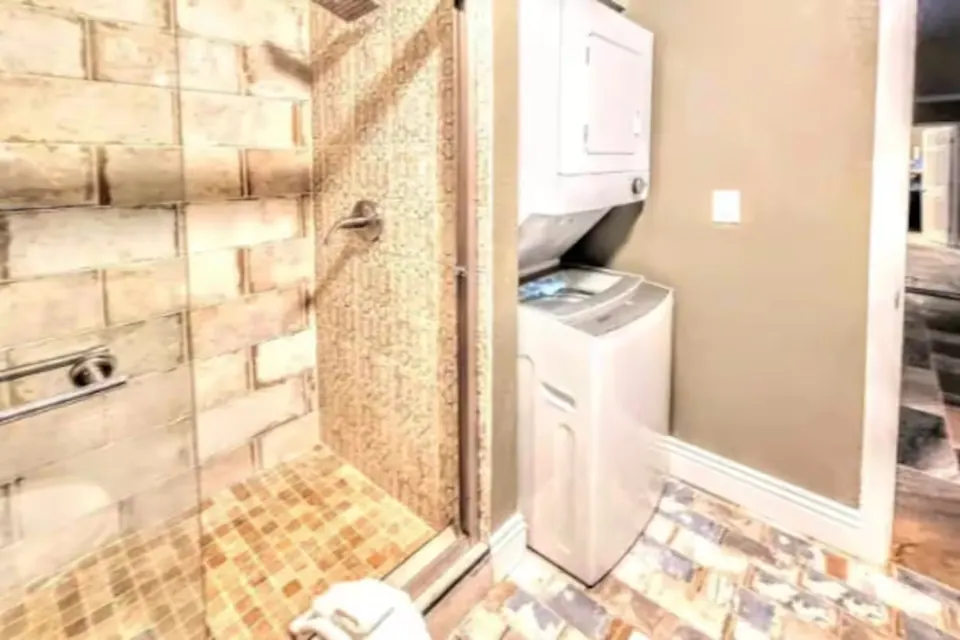 Stacked washer and dryer
