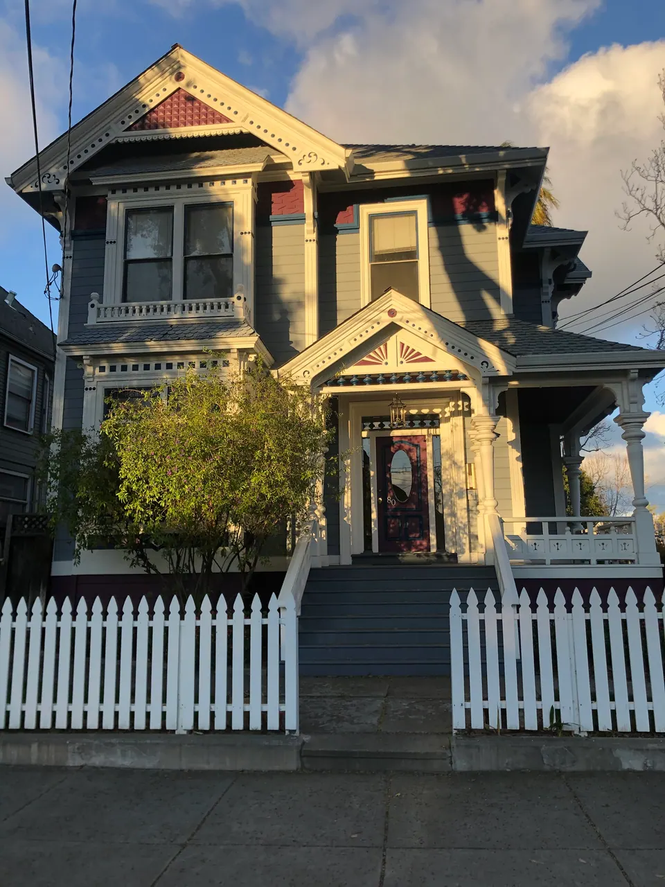 Front porch and white picket fence