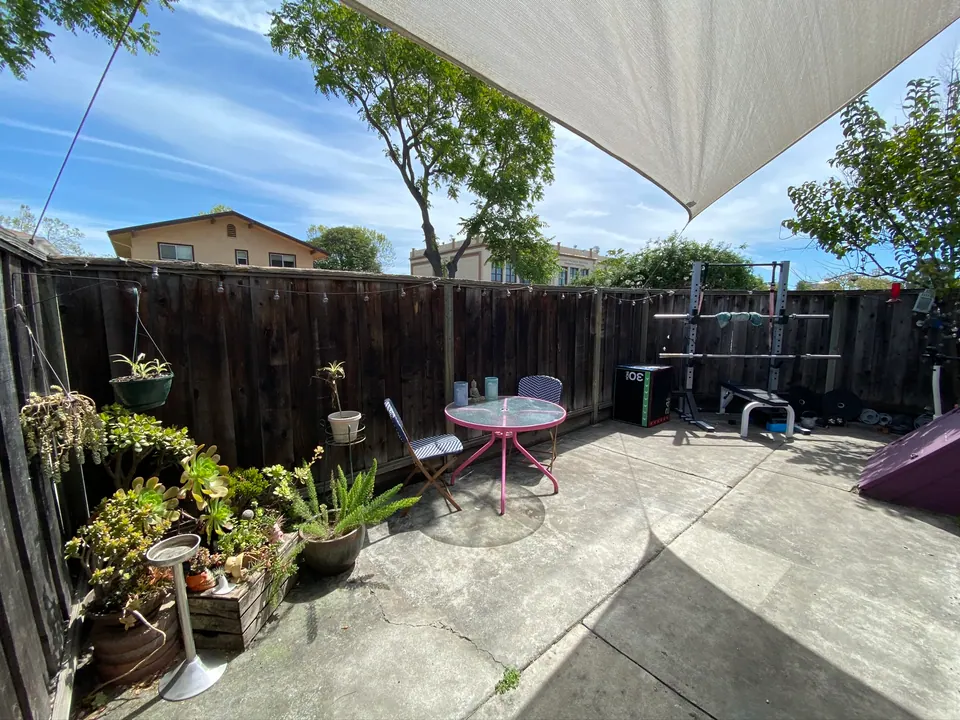 Shared patio with seating
