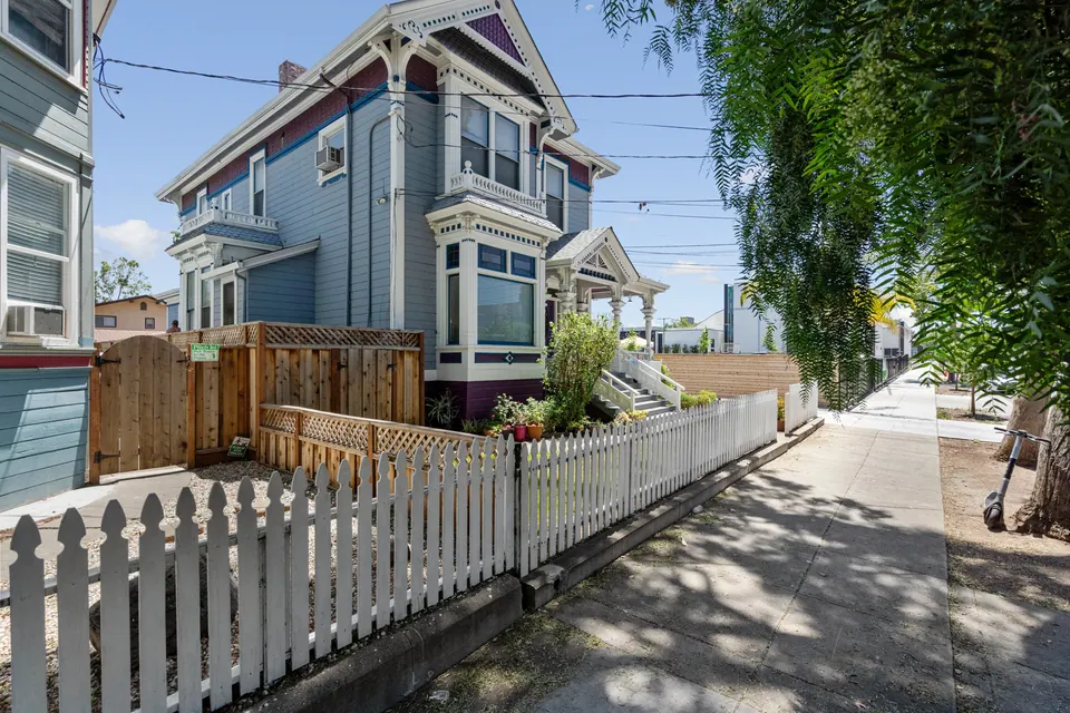 Side view of the fourplex along the street